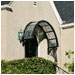 Piedmont, CA: Patterned glass panels encircle this entrance awning with graceful subtlety.