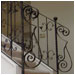 Classic wrought iron details dress up this stairway.