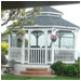 A view of the gazebo from under the patio canopy.